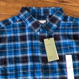 NWT Goodfellow & co. Plaid 100% cotton blue shirt